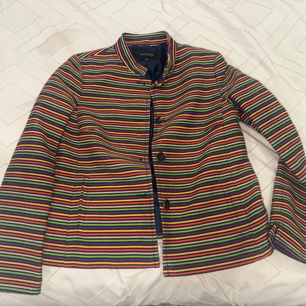 Talbots Colorful Striped Women's blazer